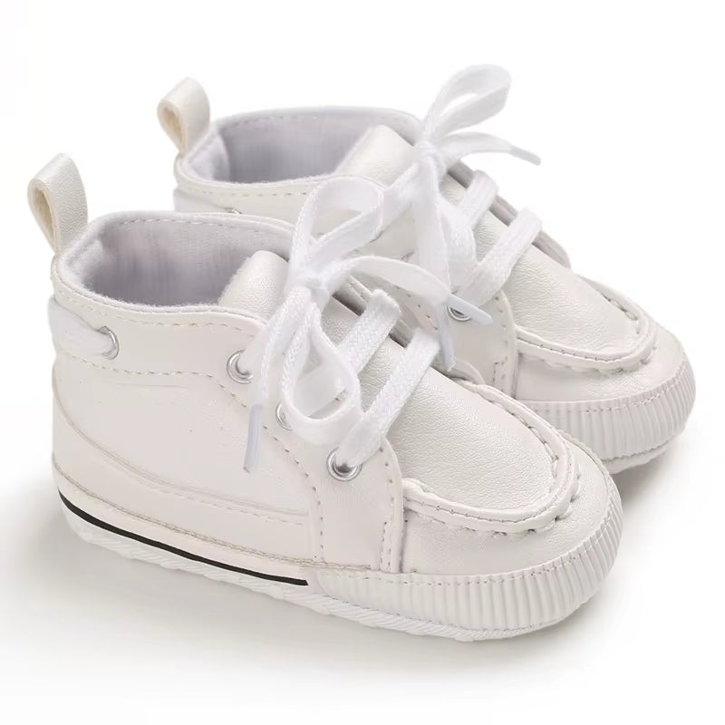 New White Baby Baptism Shoes Newborn Baby Fashion Toddler Shoes Church Cross Boys and Girls Casual Soft Soled Baby Shoes
