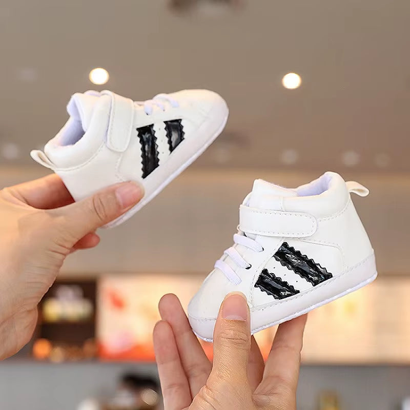Baby Baptism Shoes for Boy Newborn White Baby Causal Shoes Soft Sole Antiskid Baby Boy Shoes Toddler Infant Baby Walker Shoes