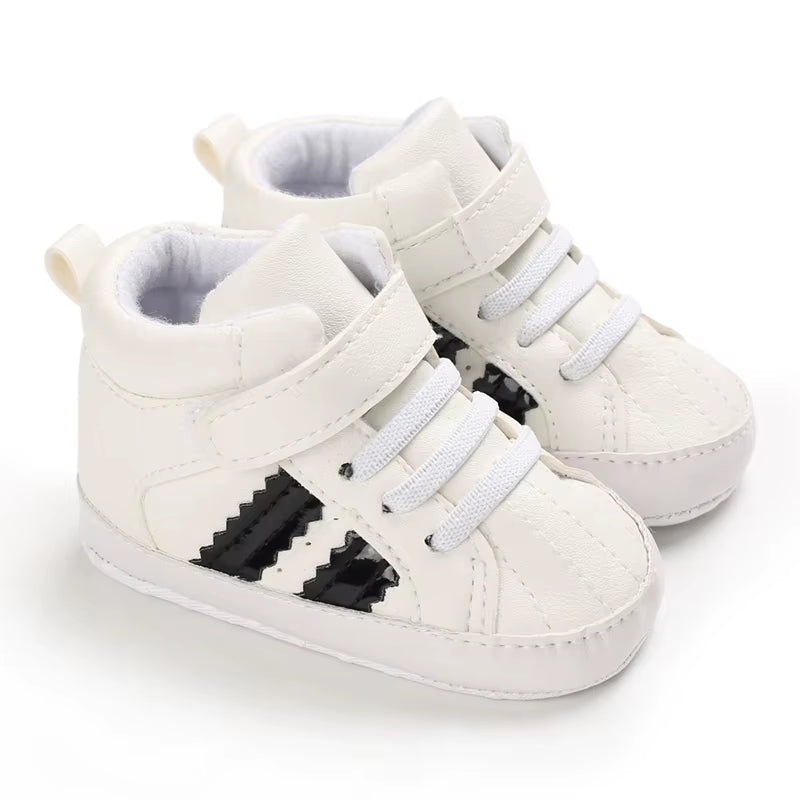 New White Baby Baptism Shoes Newborn Baby Fashion Toddler Shoes Church Cross Boys and Girls Casual Soft Soled Baby Shoes
