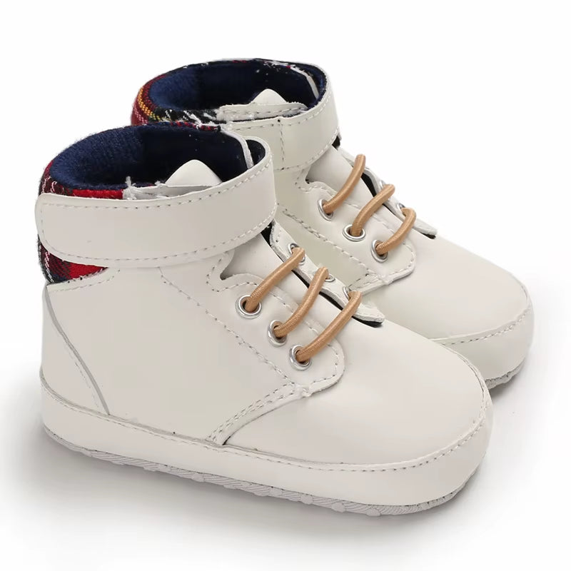 Baby Baptism Shoes for Boy Newborn White Baby Causal Shoes Soft Sole Antiskid Baby Boy Shoes Toddler Infant Baby Walker Shoes
