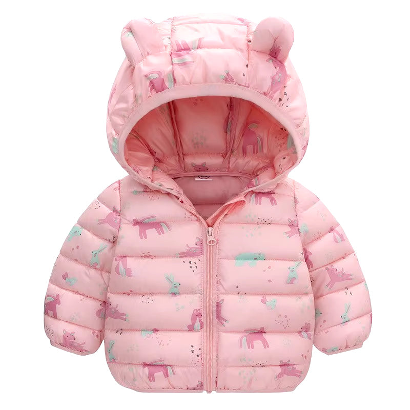 Hooded Lightweight down Jackets Children Boy Girl Baby Coat Autumn Winter Outerwear Casual Clothing Kids Christmas Birthday Gift