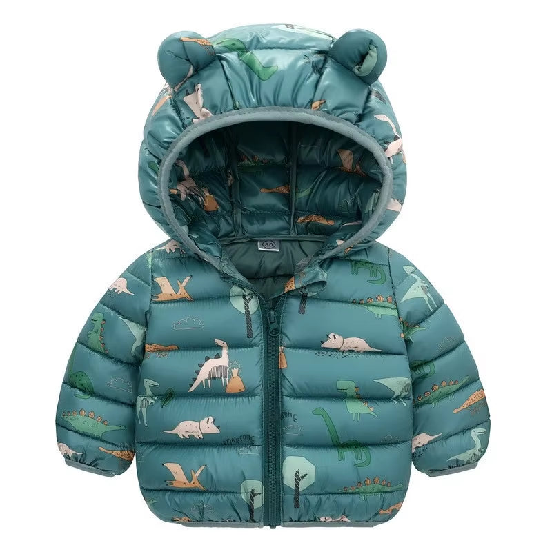 Hooded Lightweight down Jackets Children Boy Girl Baby Coat Autumn Winter Outerwear Casual Clothing Kids Christmas Birthday Gift