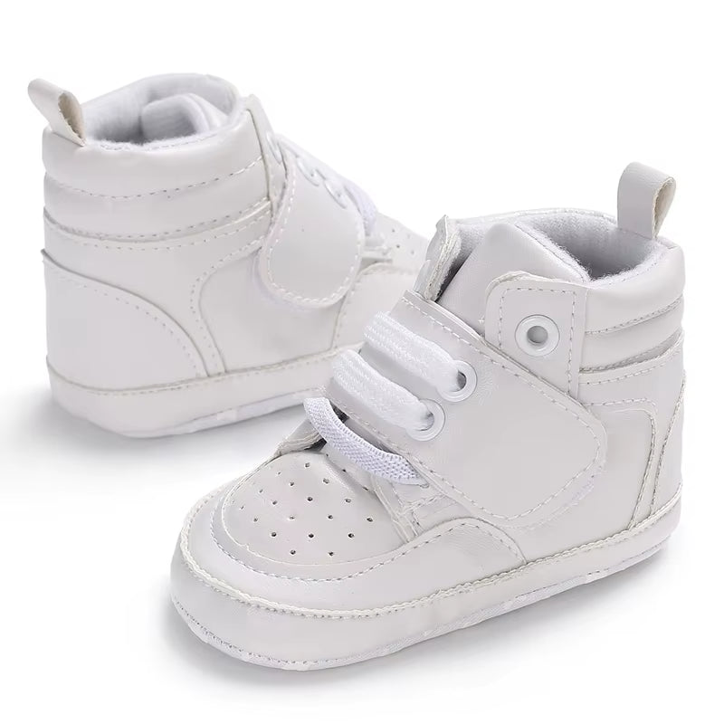 Baby Baptism Shoes for Boy Newborn White Baby Causal Shoes Soft Sole Antiskid Baby Boy Shoes Toddler Infant Baby Walker Shoes
