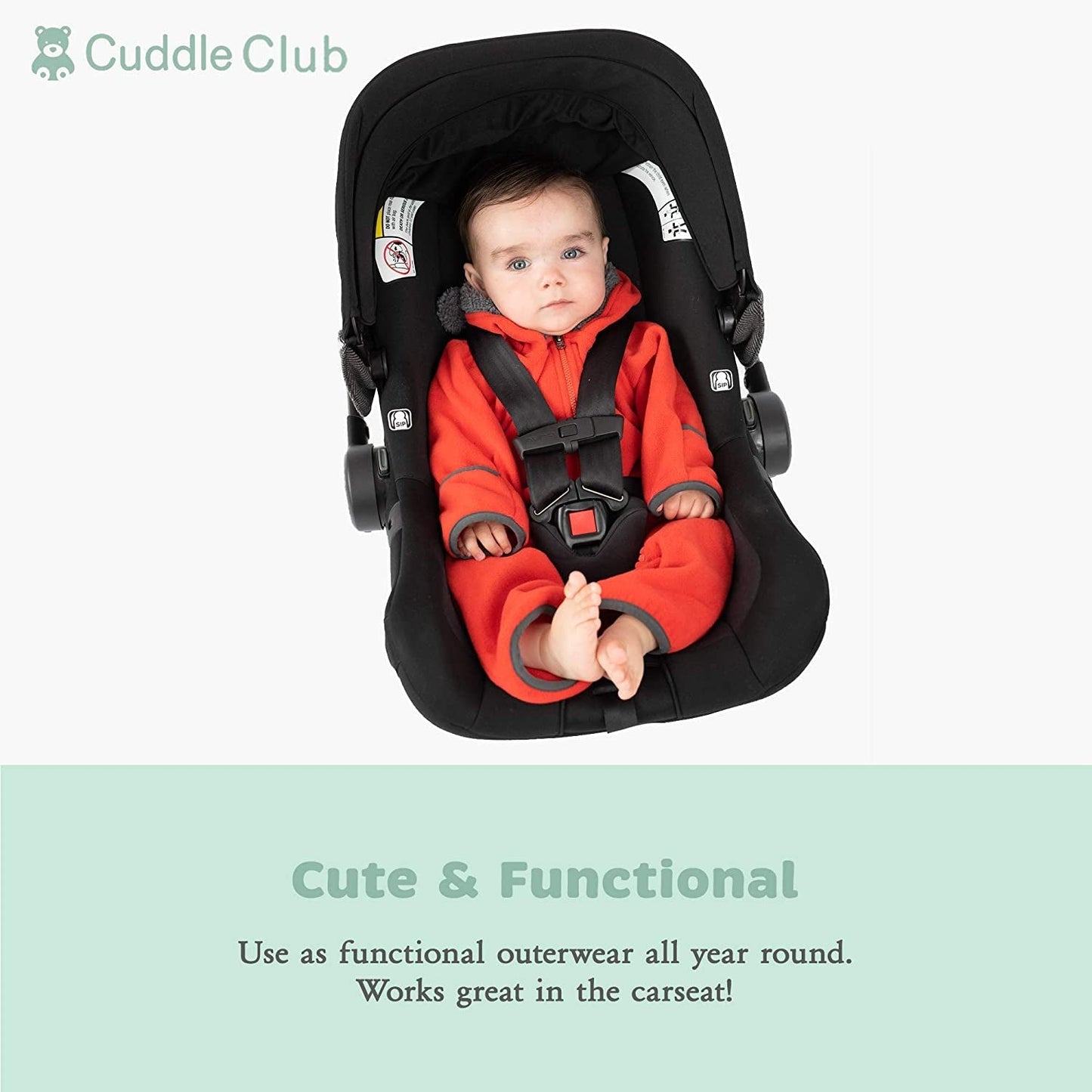 Cozy Fleece Bunting - Baby & Toddler Kids Fleece Bodysuit with Elastic Waist – Hooded One Piece Jumpsuit