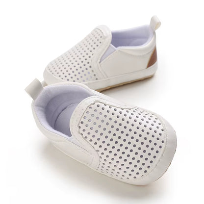 Baby Baptism Shoes for Boy Newborn White Baby Causal Shoes Soft Sole Antiskid Baby Boy Shoes Toddler Infant Baby Walker Shoes