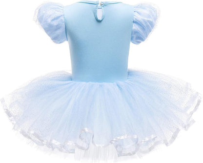 Toddler Girls Princess Ballerina Tutu Dress Rapunzel Sofia Snow White Frozen Elsa Fancy Dress up Halloween Costume
