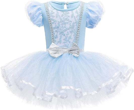 Toddler Girls Princess Ballerina Tutu Dress Rapunzel Sofia Snow White Frozen Elsa Fancy Dress up Halloween Costume