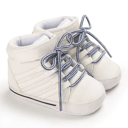 Baby Baptism Shoes for Boy Newborn White Baby Causal Shoes Soft Sole Antiskid Baby Boy Shoes Toddler Infant Baby Walker Shoes