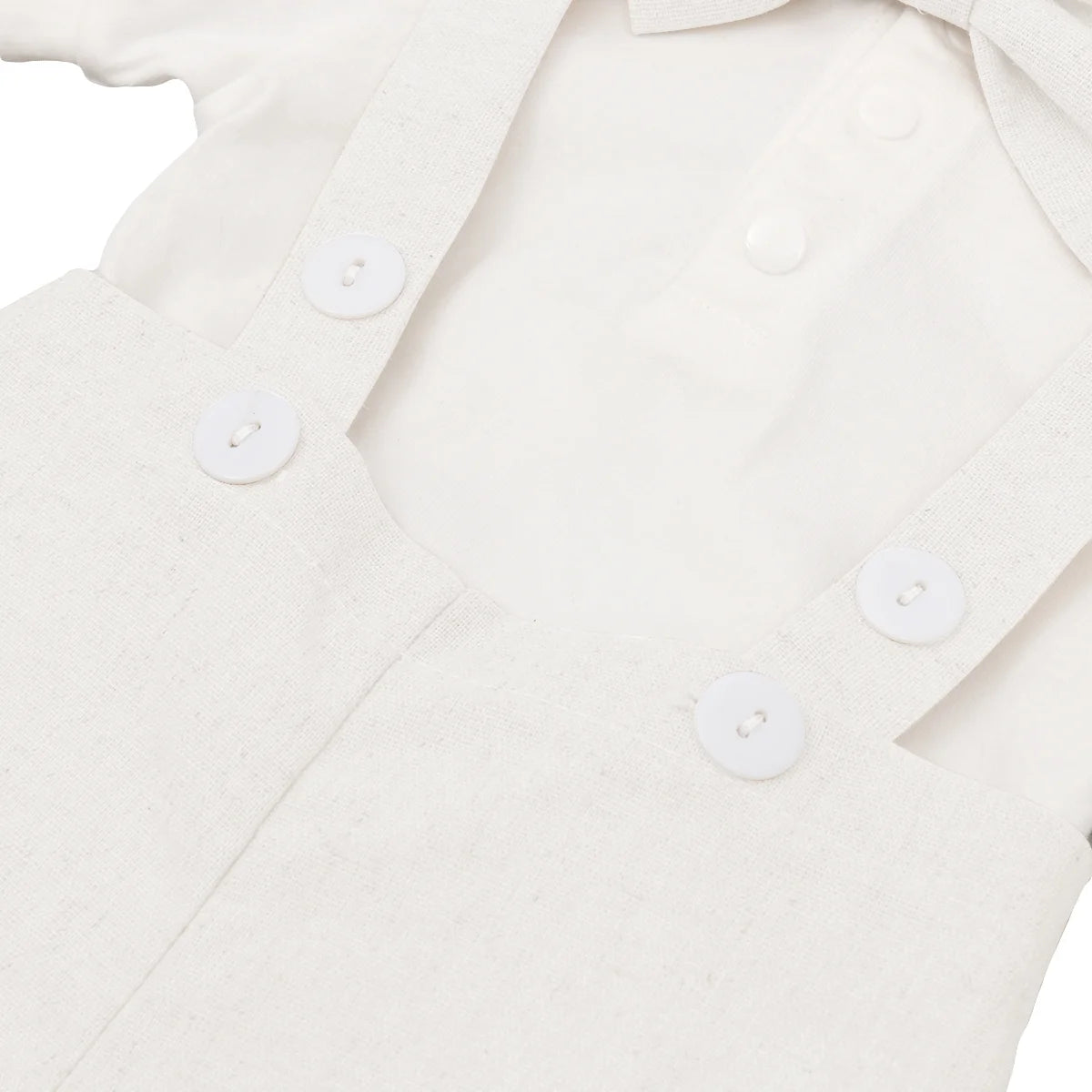 Baby Boys Formal 1St Birthday Onesie Gentleman Outfits Wedding Suit Cake Smash Bowtie Romper Suspenders Short Pants Baptism Christening Clothes 18-24 Months White