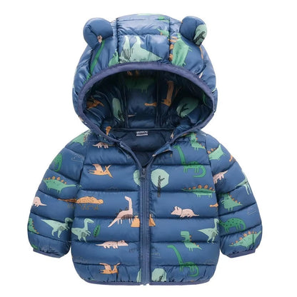 Hooded Lightweight down Jackets Children Boy Girl Baby Coat Autumn Winter Outerwear Casual Clothing Kids Christmas Birthday Gift