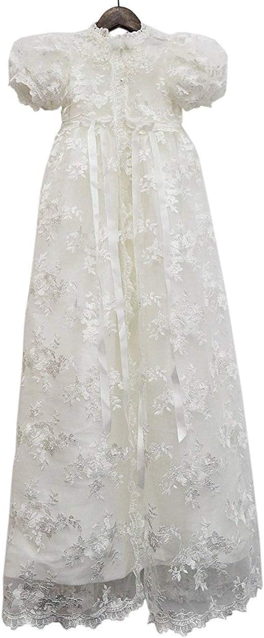 ® Lace Christening Gowns Baby Baptism Dress Newborn Baby Dress