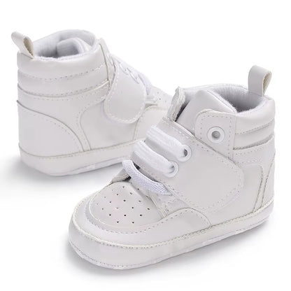 Baby Baptism Shoes for Boy Newborn White Baby Causal Shoes Soft Sole Antiskid Baby Boy Shoes Toddler Infant Baby Walker Shoes