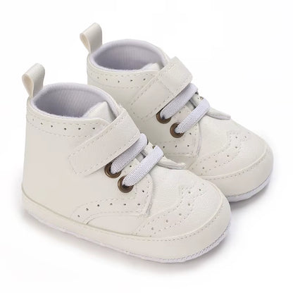Baby Baptism Shoes for Boy Newborn White Baby Causal Shoes Soft Sole Antiskid Baby Boy Shoes Toddler Infant Baby Walker Shoes