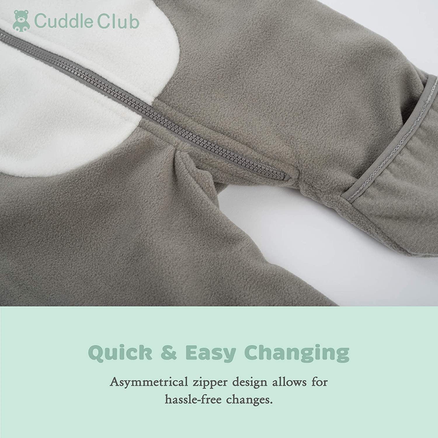 Cozy Fleece Bunting - Baby & Toddler Kids Fleece Bodysuit with Elastic Waist – Hooded One Piece Jumpsuit