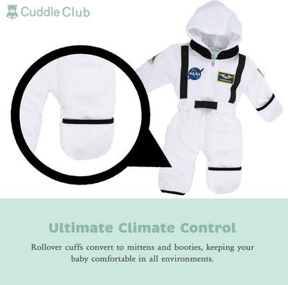 Cozy Fleece Bunting - Baby & Toddler Kids Fleece Bodysuit with Elastic Waist – Hooded One Piece Jumpsuit