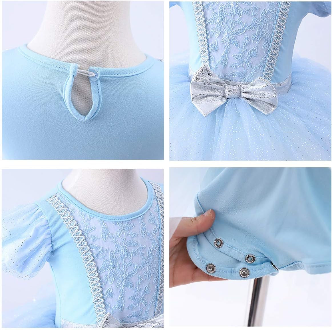Toddler Girls Princess Ballerina Tutu Dress Rapunzel Sofia Snow White Frozen Elsa Fancy Dress up Halloween Costume
