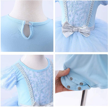 Toddler Girls Princess Ballerina Tutu Dress Rapunzel Sofia Snow White Frozen Elsa Fancy Dress up Halloween Costume